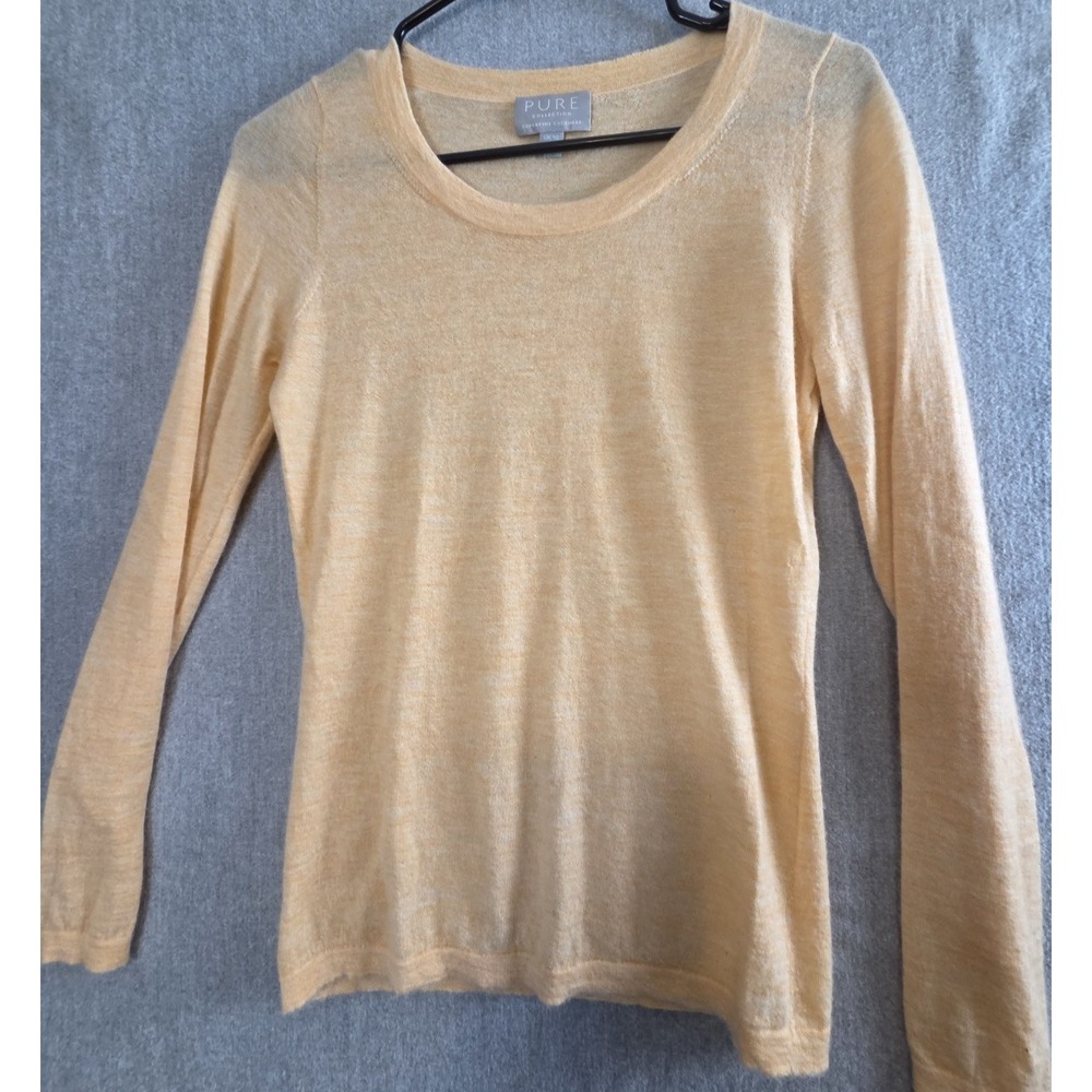 Pure Collection Sweater 100% Cashmere Pullover Size 4 Luxury Old Money Career